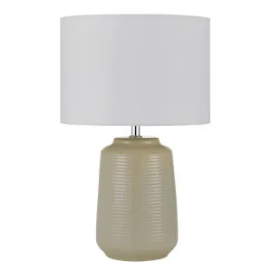 Telbix Anni Ceramic Table Lamp (E27) Cream by Telbix, a Table & Bedside Lamps for sale on Style Sourcebook