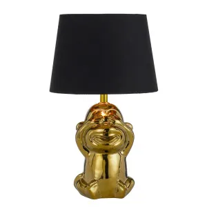 Telbix Misaru Ceramic Table Lamp (E27) black gold by Telbix, a Table & Bedside Lamps for sale on Style Sourcebook