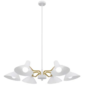 Telbix Farbon 6 Light Pendant Light White by Telbix, a Pendant Lighting for sale on Style Sourcebook