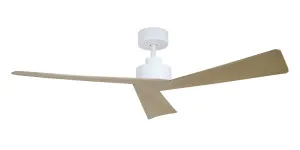 Vencha Bronte 52" DC Ceiling Fan with Remote White & Oak by Vencha, a Ceiling Fans for sale on Style Sourcebook