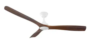 ThreeSixty Spitfire 60" DC Ceiling Fan with 18W CCT LED Light and Remote Walnut & white by ThreeSixty, a Ceiling Fans for sale on Style Sourcebook