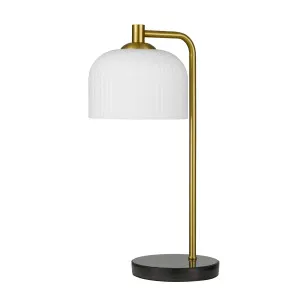 Telbix Hoff 1 Light Table Lamp (E27) Black & Opal by Telbix, a Table & Bedside Lamps for sale on Style Sourcebook