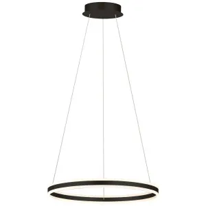 Eglo Tonarella 1 Ring Warm White LED Pendant Black by Eglo, a Pendant Lighting for sale on Style Sourcebook