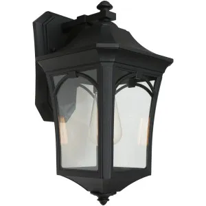 Cougar Burston 1 Light Black Exterior Lantern Large by Cougar, a Outdoor Lighting for sale on Style Sourcebook