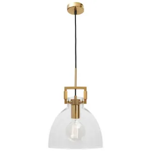 Cougar Jean 1 Light Glass Pendant Gold by Cougar, a Pendant Lighting for sale on Style Sourcebook