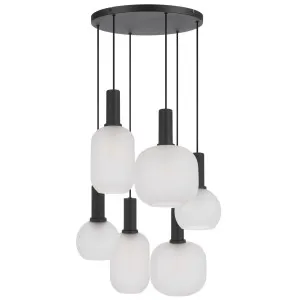 Telbix Aosta 6 Light Pendant Light Black by Telbix, a Pendant Lighting for sale on Style Sourcebook