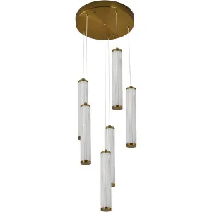 Calibo Charm 6 Light Cluster LED Pendant Light Brass by Calibo, a Pendant Lighting for sale on Style Sourcebook