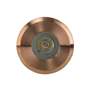 Havit Round Recessed LED Mini Step Light 12V Cool White Copper by Havit, a Outdoor Lighting for sale on Style Sourcebook