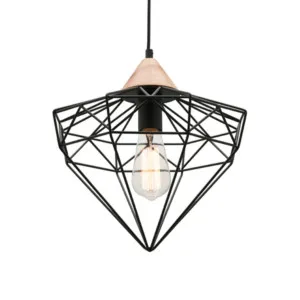 Glint Black Wire Pendant 1 Light by Cougar, a Pendant Lighting for sale on Style Sourcebook