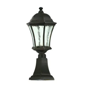 Lode Strand Antique Bronze Pillar Mount Light IP44 Small by Lode International, a Outdoor Lighting for sale on Style Sourcebook