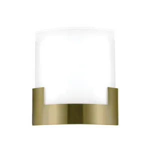 Telbix Solita Square Frosted Glass 12W CCT LED Wall Light Antique Brass by Telbix, a LED Lighting for sale on Style Sourcebook