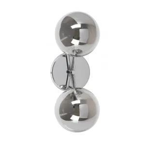 Fiorentino Pasadena 2 Light Aluminium and Glass Interior Up/Down Wall Light (G9) Chrome by Fiorentino, a Wall Lighting for sale on Style Sourcebook