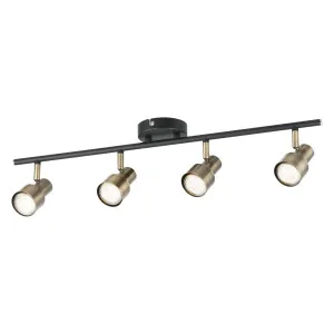 Mercator Noah Antique Brass Adjustable LED Bar Light 4 Light by Mercator, a Spotlights for sale on Style Sourcebook