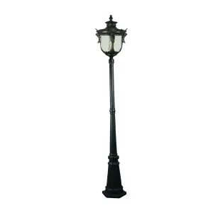 Lode Wellington Post Top on Standard 3 Piece Post IP44 Antique Black by Lode International, a Outdoor Lighting for sale on Style Sourcebook