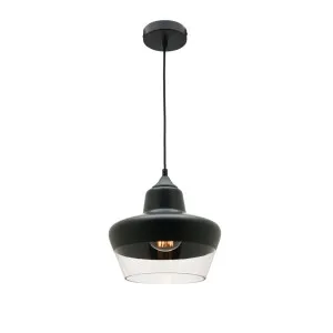 Cougar Stout Pendant Light Clear Glass Matt Black by Cougar, a Pendant Lighting for sale on Style Sourcebook