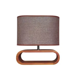 CLA Lotus Wooden Table Lamp (E27) Brown by Compact Lamps Australia, a Table & Bedside Lamps for sale on Style Sourcebook