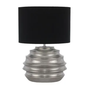 Telbix Aras Ceramic Table Lamp (E27) Silver by Telbix, a Table & Bedside Lamps for sale on Style Sourcebook