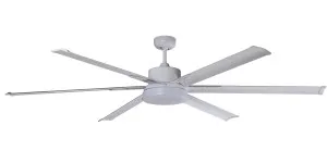 Martec Albatross 84" DC Industrial Style Ceiling Fan With Tricolour 24W LED And Remote White by Martec, a Ceiling Fans for sale on Style Sourcebook