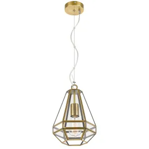 Antique Brass Telbix Espada Pendant Light With Glass Large by Telbix, a Pendant Lighting for sale on Style Sourcebook