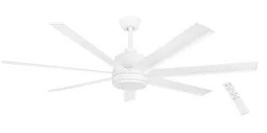 Eglo Tourbillion 60" 7 Blade DC Ceiling Fan With Remote Control Matt White by Eglo, a Ceiling Fans for sale on Style Sourcebook