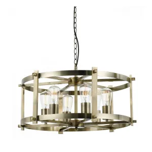 Telbix Finley Large Industrial Chain Pendant Light Antique Brass by Telbix, a Pendant Lighting for sale on Style Sourcebook