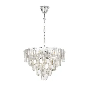 Telbix Valerie Chrome and Crystal Traditional Pendant Light (E14) Medium by Telbix, a Pendant Lighting for sale on Style Sourcebook