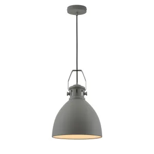 Telbix Fabrica Small Industrial Pendant Light Grey by Telbix, a Pendant Lighting for sale on Style Sourcebook