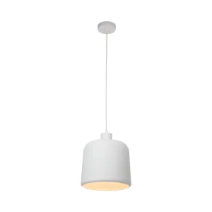 Mercator Felton Matte White Metal Shade Pendant Light (E27) Small by Mercator, a Pendant Lighting for sale on Style Sourcebook