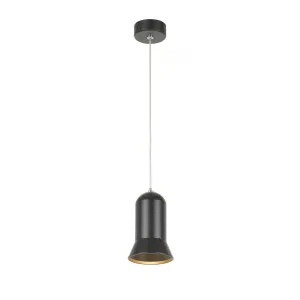 Telbix Parker Small 1 Light Bell Shaped Pendant Light LED Black by Telbix, a LED Lighting for sale on Style Sourcebook