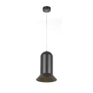 Telbix Parker Large 1 Light Bell Shaped Pendant Light LED Black by Telbix, a LED Lighting for sale on Style Sourcebook