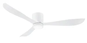 Instinct 54" Low Profile DC Ceiling Fan With LED Light And Remote White by Mercator, a Ceiling Fans for sale on Style Sourcebook