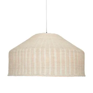 Mercator Northcote Rattan Pendant Light (E27) White by Mercator, a Pendant Lighting for sale on Style Sourcebook