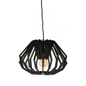 Black Fiorentino Ragusa Wood Veneer Pendant (E27) Small by Fiorentino, a Pendant Lighting for sale on Style Sourcebook