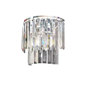 Fiorentino Karina 2 Light Crystal Wall Light (E14) Chrome by Fiorentino, a Wall Lighting for sale on Style Sourcebook