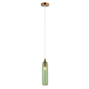 CLA Manga Glass Cylinder Pendant (E27) Green by Compact Lamps Australia, a Pendant Lighting for sale on Style Sourcebook