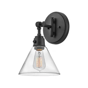 Hinkley Arti Small Traditional Single Adjustable Wall Sconce (E27) Black by Hinkley, a Spotlights for sale on Style Sourcebook