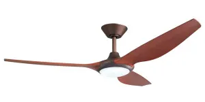 ThreeSixty Delta 52" (1320mm) Polymer Blade DC Ceiling Fan with 18W LED Light Oil-Rubbed Bronze with Koa Blades by ThreeSixty, a Ceiling Fans for sale on Style Sourcebook