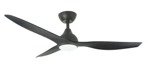 Martec Smart Avoca 48" DC 3 Bladed Ceiling Fan With 20W CCT LED Dimmable Light & Remote Matt Black by Martec, a Ceiling Fans for sale on Style Sourcebook