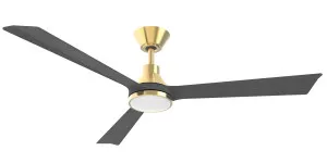 Martec Smart Riviera 52" DC 3 Bladed Ceiling Fan With 18W CCT LED Dimmable Light & Remote Antique Bronze & Charcoal by Martec, a Ceiling Fans for sale on Style Sourcebook