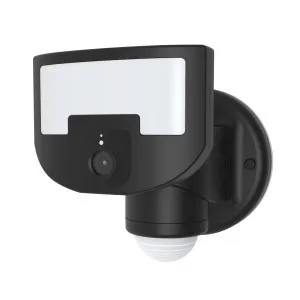 Martec Sentinel 24W LED Adjustable Flood Light With Sensor & WIFI Camera IP65 Black by Martec, a Outdoor Lighting for sale on Style Sourcebook