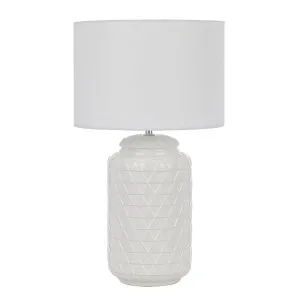 Telbix Heshi Table Lamp (E27) White by Telbix, a Table & Bedside Lamps for sale on Style Sourcebook