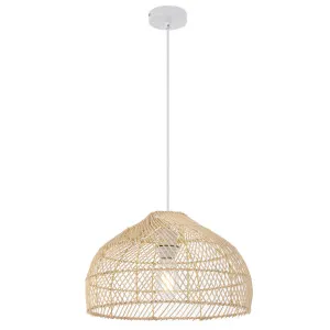 Natural Telbix Frya Woven Pendant (E27) Medium by Telbix, a Pendant Lighting for sale on Style Sourcebook