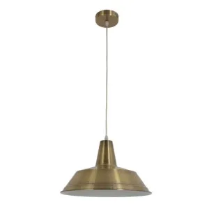 CLA Divo Angled Dome Pendant (E27) Antique Brass by Compact Lamps Australia, a Pendant Lighting for sale on Style Sourcebook