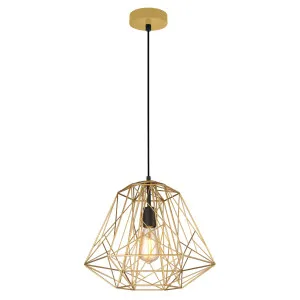 CLA Marte Cage Pendant (E27) Gold by Compact Lamps Australia, a Pendant Lighting for sale on Style Sourcebook