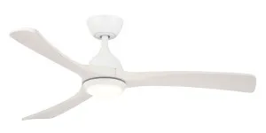 Martec Norfolk 56" (1420mm) Smart DC Ceiling Fan with 20W CCT LED Light and Remote White & Whitewash by Martec, a Ceiling Fans for sale on Style Sourcebook