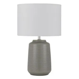 Telbix Anni Ceramic Table Lamp (E27) Grey by Telbix, a Table & Bedside Lamps for sale on Style Sourcebook