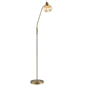 Telbix Marbell 1 Light Floor Lamp (E27) Antique Brass by Telbix, a Floor Lamps for sale on Style Sourcebook