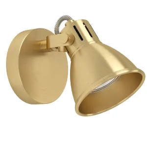 Eglo Seras 1 Light Cool White LED Spot Light Matt Brass by Eglo, a Spotlights for sale on Style Sourcebook