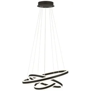 Eglo Tonarella 3 Ring Warm White LED Pendant Black by Eglo, a Pendant Lighting for sale on Style Sourcebook