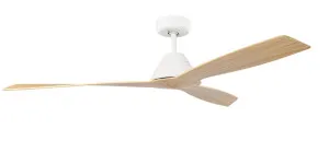 Claro Dreamer 52" DC Ceiling Fan with Remote Light Timber & White by Claro, a Ceiling Fans for sale on Style Sourcebook